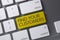 Keyboard with Yellow Key - Find Your Customers. 3D.