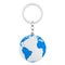 Keychain as Earth Globe. 3d Rendering