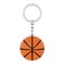 Keychain Ring with Basketball Ball. 3d Rendering