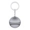 Keychain Ring with Chrome Basketball Ball. 3d Rendering