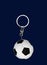 Keychain Ring with Football on a blue background