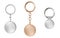 Keychains metal round keyring holders isolated set