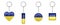 Keychains with Ukrainian flag colors, souvenirs