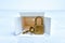 Keyed padlock in a box