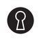 Keyhole. Black flat icon. Vector illustration symbol