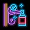 keyhole disinfection neon glow icon illustration