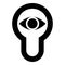 Keyhole eye looking Lock door Look concept icon black color vector illustration flat style image