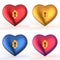 Keyhole Heart 3D Set 1