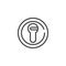 Keyhole line icon