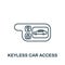 Keyless Car Access icon. Line simple line Car Service icon for templates, web design and infographics