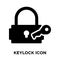 Keylock icon vector isolated on white background, logo concept o