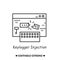 Keyogger icon. Keyboard input logger malware simple line vector illusration.