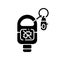 Keyring sanitizer black glyph icon