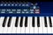 Keys blue piano synthesizer
