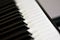 Keys of a digital piano, soft focusing, creative mood of a person improvisation and creativity.