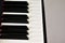 Keys of a digital piano, soft focusing, creative mood of a person improvisation and creativity.