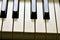 Keys of a digital piano, soft focusing, creative mood of a person improvisation and creativity.