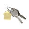 Keys with a house pendant.