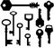 Keys silhouettes