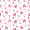 Keys from valentines heart seamless vector pattern