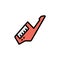 Keytar icon. Simple color with outline vector elements of rock n roll icons for ui and ux, website or mobile application