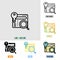 Keyword icon in six different styles, based on outline style, seo icon set, vector
