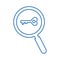 Keyword search icon / outline vector