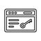 Keyword, website outline icon. line art design