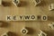 Keyword word from wooden blocks