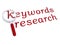 Keywords research with magnifying glass