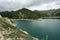 Kezenoy-am Lake in the Caucasus Mountains in Chechnya, Russia June 2021.