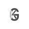 kg Unique abstract geometric logo design