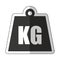 kg weight isolated icon