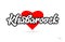 khabarovsk city design typography with red heart icon logo