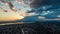 Khabarovsk city top view sunset beautiful clouds