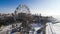 Khabarovsk Ferris wheel the view from the top winter skating rink embankment of the Amur river