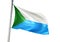 Khabarovsk Krai region of Russia Flag waving isolated on white background realistic 3d illustration