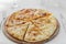 Khachapuri pie with cheese round