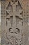 A khachkar detail at Noratus cemetery. Gegharkunik province. Armenia