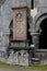 Khachkar (stone cross) at medieval christian Sanahin Monastery