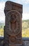Khachkar is a type of Armenian architectural monuments , which is a stone stele with a carved image of the cross