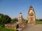 Khajuraho Temple Group of Monuments in India with erotic sculptures on the wall