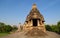 Khajuraho Temple Group of Monuments in India with erotic sculptures on the wall