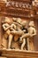 Khajuraho temples and their erotic sculptures, India