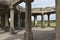 Khajuri Masjid, interior stone pillars ruins, Champaner-Pavagadh Archaeological Park, a UNESCO World Heritage Site, Gujarat