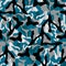 Khaki Camouflage seamless pattern in blue and silver and black colors. points background army fashion vector