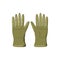 Khaki colored gloves icon, cartoon style