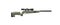 Khaki pneumatic rifle with an optical sight isolated on white back. Safe weapon for sports and entertainment