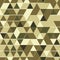 Khaki seamless pattern with triangular protection ornament and l