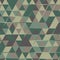 Khaki seamless pattern with triangular protection ornament and l